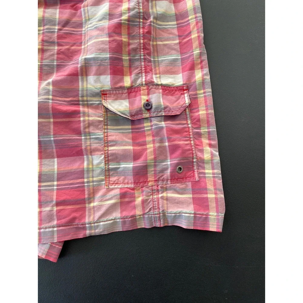 Polo Ralph Lauren Swim Trunks Mens 36 Polo Sport‎ Plaid Board Shorts 90s Vintage